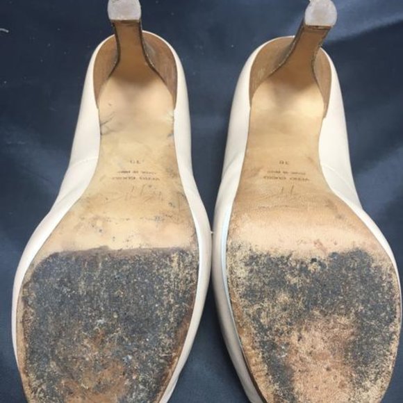 Giuseppe Zanotti Leather Peep Toe Stacked Pumps - Picture 7 of 12